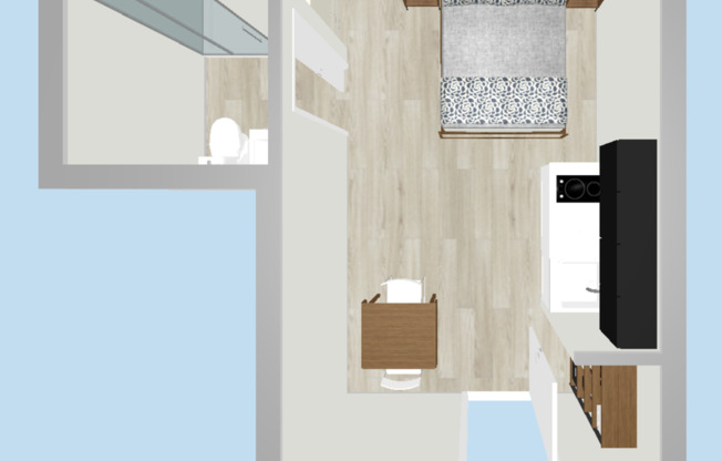 Studio, 1 bath, 251 sqft, $1,084, Unit 402 MFTE