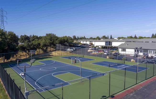 Outdoor Basketball and Pickle Ball Courts