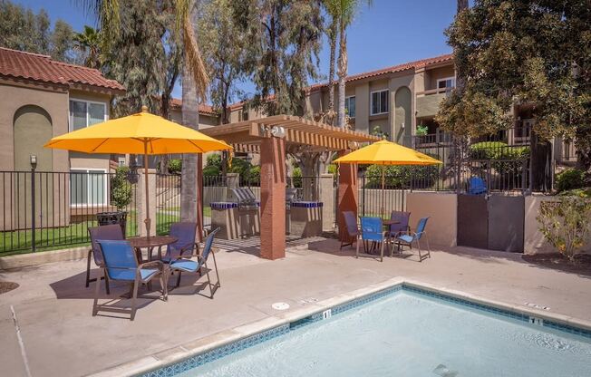 Poolside Lounge Furniture at Eucalyptus Grove Apartments, Chula Vista, CA, 91910