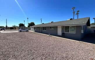 2 bedroom 1 bathroom unit, nice white shaker kitchen cabinets!