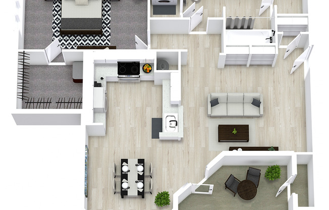 1 bed, 1 bath, 806 sqft, $1,225, Unit 15201