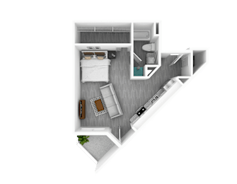 Studio, 1 bath, 739 sqft, $1,420