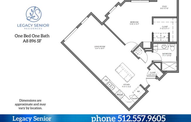 1 bed, 1 bath, 896 sqft, $1,095, Unit 360