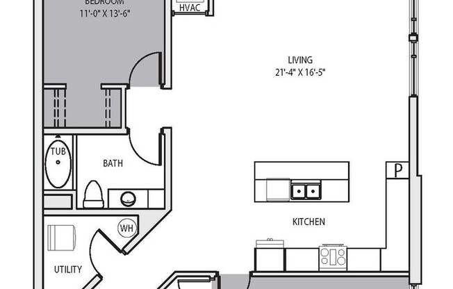 2 beds, 2 baths, 1,528 sqft, $2,300, Unit 612