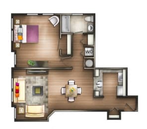 1 bed, 1 bath, 692 sqft, $2,450