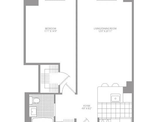 1 bed, 1 bath, 685 sqft, $5,466, Unit 12V