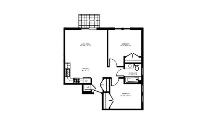 2 beds, 1 bath, 880 sqft, $2,500, Unit 809