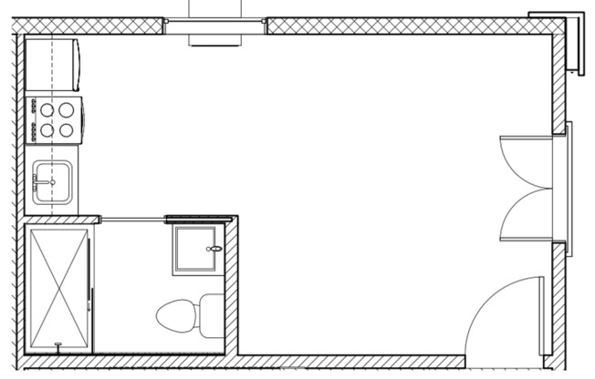 Studio, 1 bath, 275 sqft, $999, Unit 302