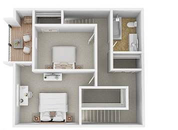 2 beds, 2 baths, 1,460 sqft, $902