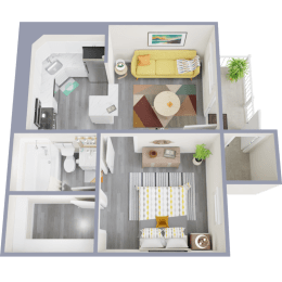 1 bed, 1 bath, 444 sqft, $934