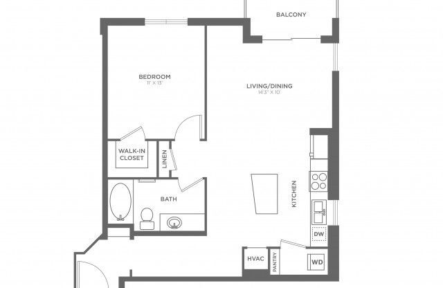 1 bed, 1 bath, 778 sqft, $2,489