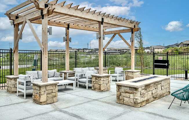 Resort-style swimming pool at The Westline at Flanagan Lake in Omaha, NE