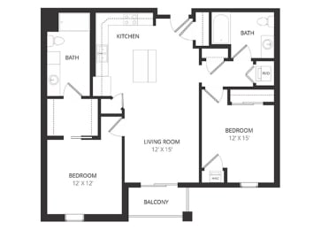 2 beds, 2 baths, 1,141 sqft, $1,945