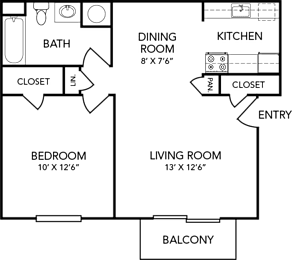 1 bed, 1 bath, 730 sqft, $1,058