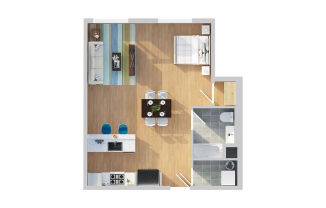 Studio, 1 bath, 710 sqft, $1,810.42, Unit 214