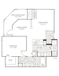 1 bed, 1 bath, 815 sqft, $1,645