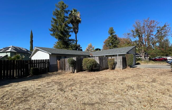 Chico-3 bed 2 bath, 2 car garage, large lot