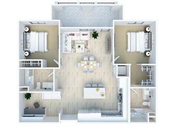 2 beds, 2 baths, 1,163 sqft, $2,711