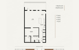 Studio, 1 bath, 1,271 sqft, $2,950, Unit 405