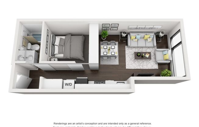 1 bed, 1 bath, 575 sqft, $2,015, Unit 504
