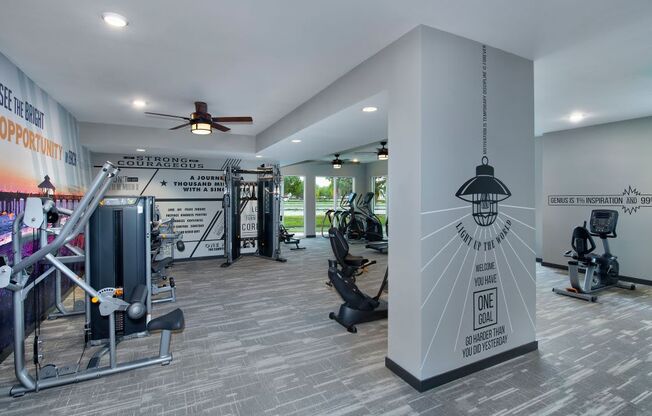 the estates at tanglewood| fitness center with exercise equipment