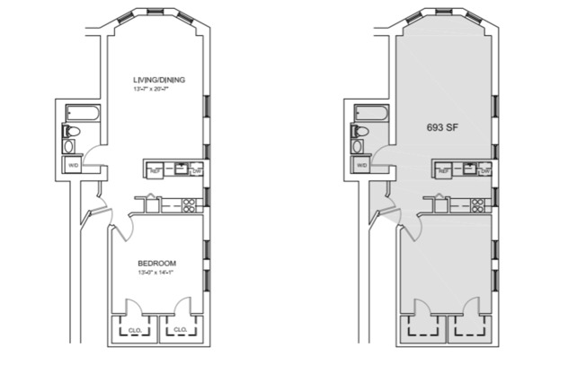 1 bed, 1 bath, 698 sqft, $1,904, Unit B-408