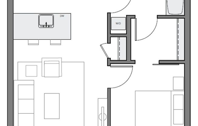 1 bed, 1 bath, 653 sqft, $1,895, Unit 503