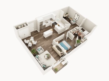 1 bed, 1 bath, 864 sqft, $3,495