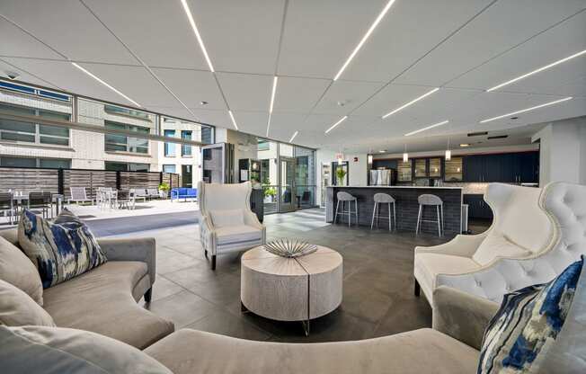 the lobby at Lakeview 3200 Apartments, Chicago