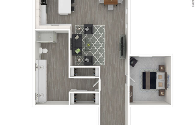 1 bed, 1 bath, 1,000 sqft, $1,261