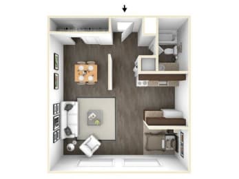 Studio, 1 bath, 440 sqft, $936