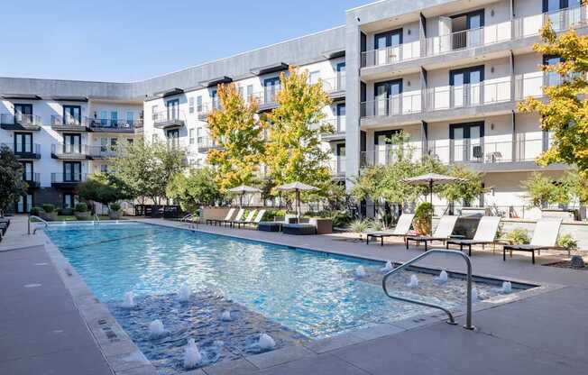 The Second of Two Pools at Abstract at Design District in Dallas TX, 75207