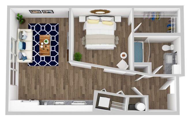 Studio, 1 bath, 618 sqft, $1,795, Unit 2-116