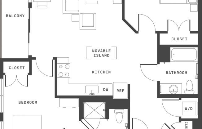 2 beds, 2 baths, 1,050 sqft, $4,050, Unit 4263