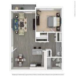 1 bed, 1 bath, 720 sqft, $3,045