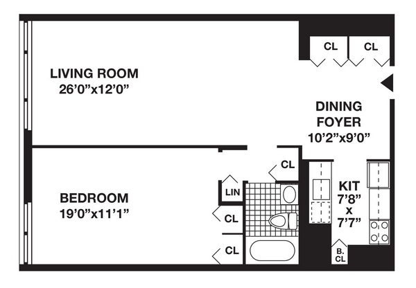 1 bed, 1 bath, 874 sqft, $4,584, Unit 11D