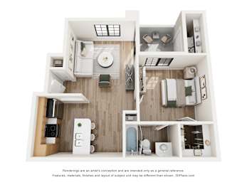 1 bed, 1 bath, 700 sqft, $1,317