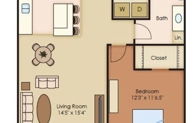 1 bed, 1 bath, 757 sqft, $1,090