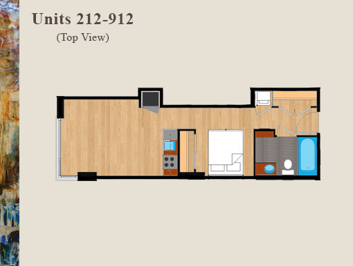 1 bed, 1 bath, $2,800, Unit 512