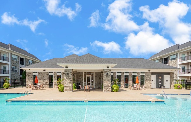 the residences at the crossings apartments pool and building