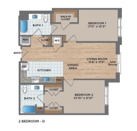 2 beds, 2 baths, 1,088 sqft, $4,551
