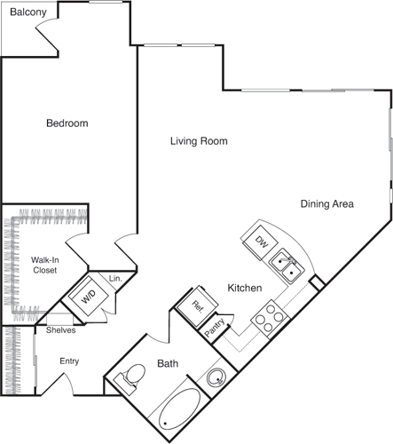 1 bed, 1 bath, 1,000 sqft, $3,138, Unit 233