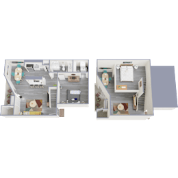 2 beds, 1 bath, 952 sqft, $1,191