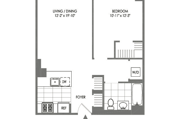 1 bed, 1 bath, 675 sqft, $4,426, Unit 640E