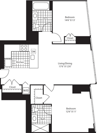 2 beds, 2 baths, 965 sqft, $4,815