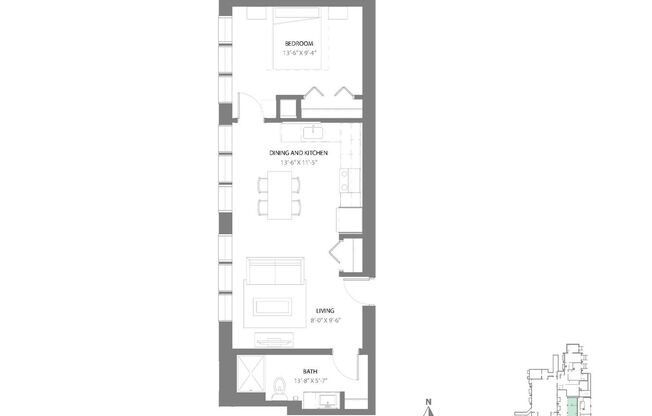 1 bed, 1 bath, 527 sqft, $1,499, Unit 3225-001A