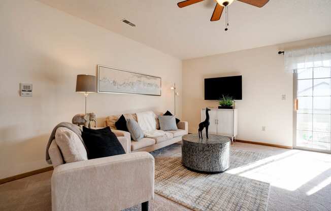 Spacious Carpeted Living room