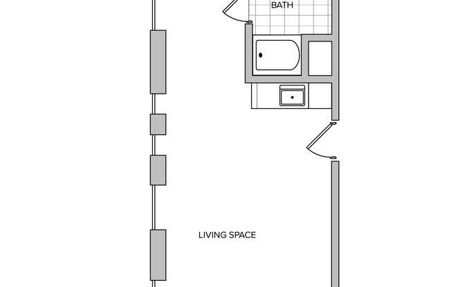 Studio, 1 bath, 355 sqft, $1,020, Unit 17-505