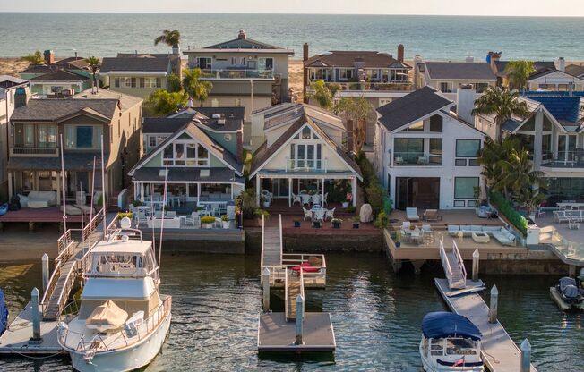 Newport Beach Bay Front with Dock