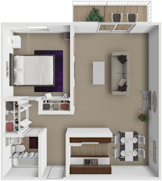 1 bed, 1 bath, 730 sqft, $1,295